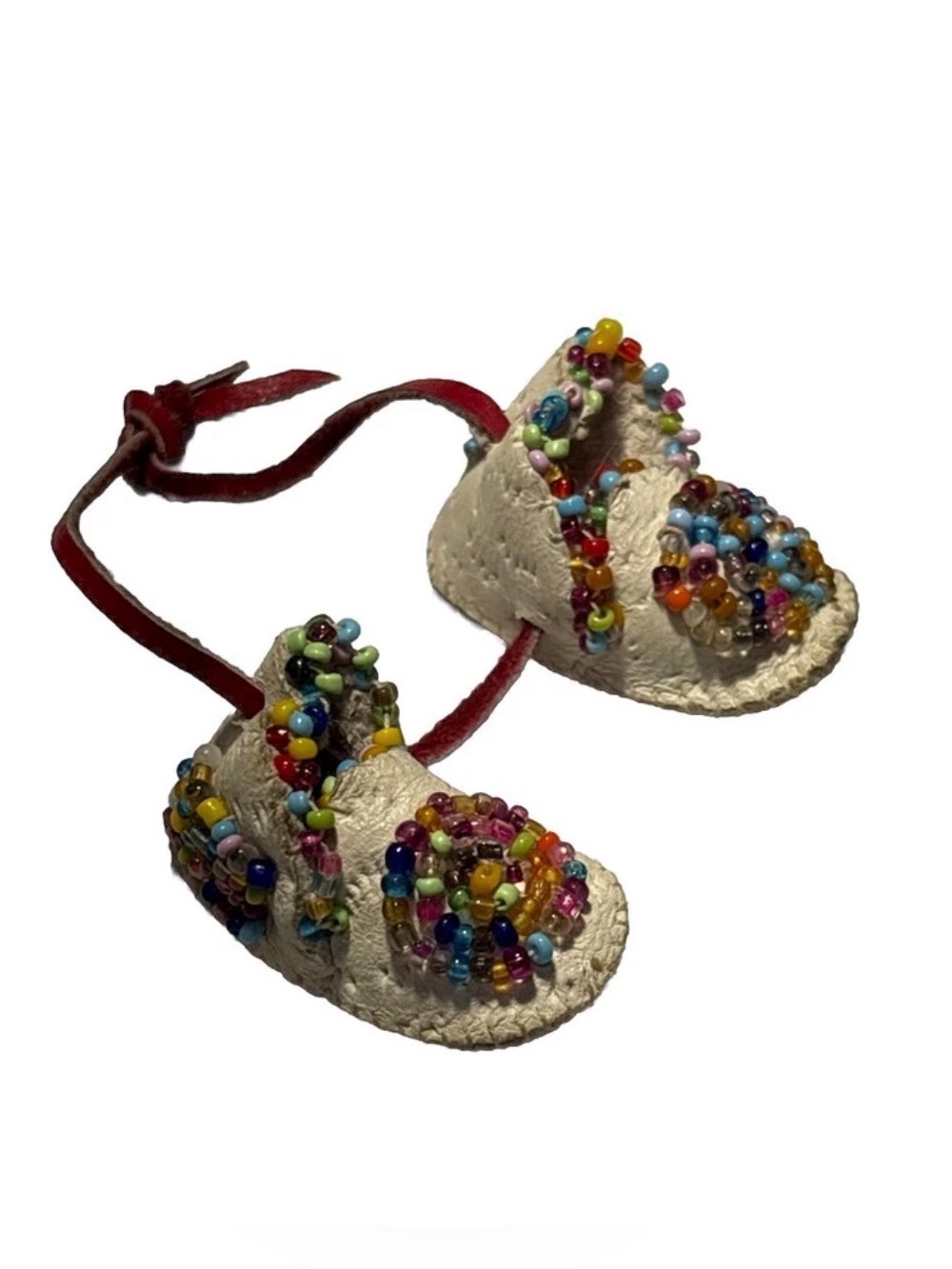 VTG Native American Hand Beaded Navajo MINIATURE Shoes, Souvenir, Multipurpose